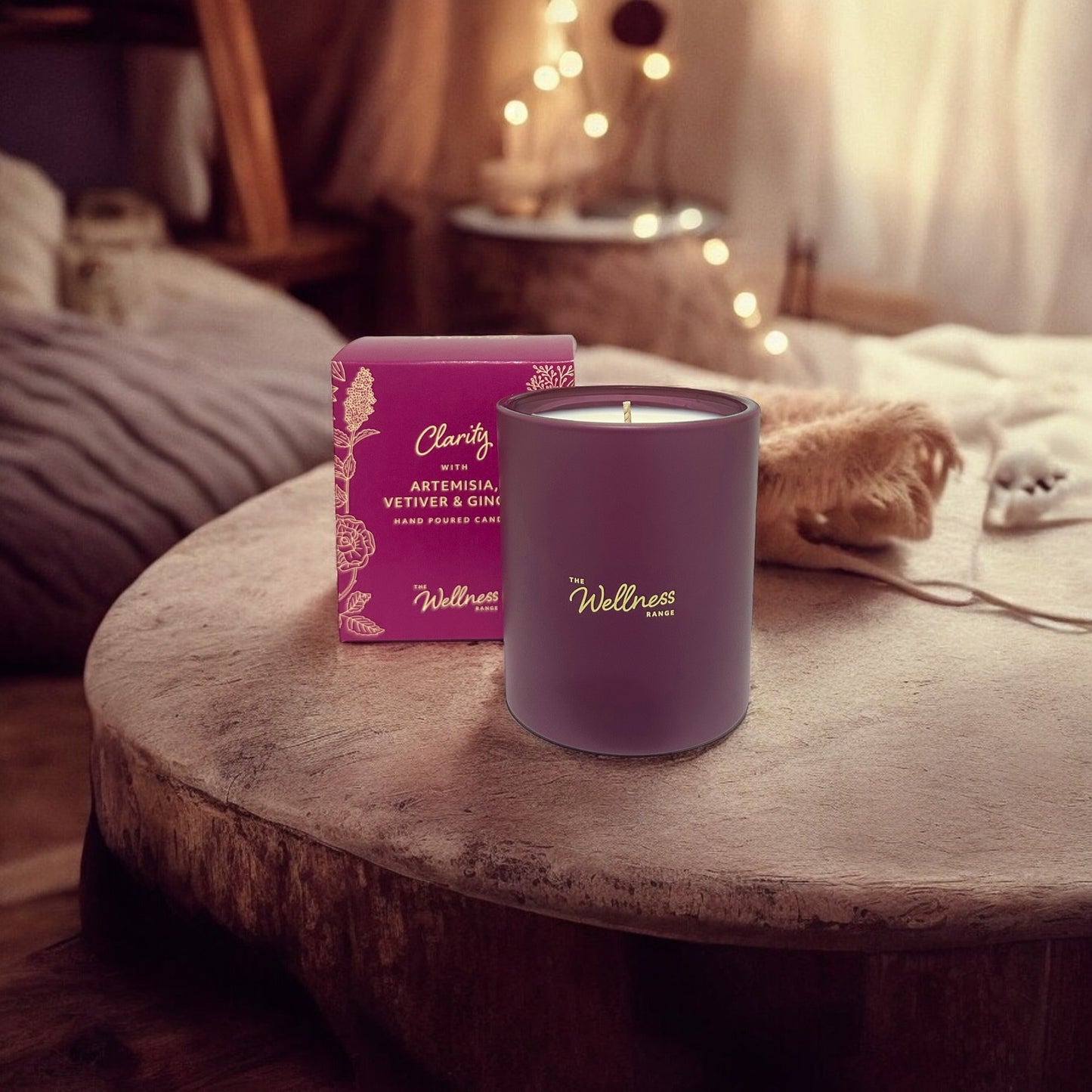 Clarity Wellness Glass Candle with Artemisia, Vetiver & Ginger