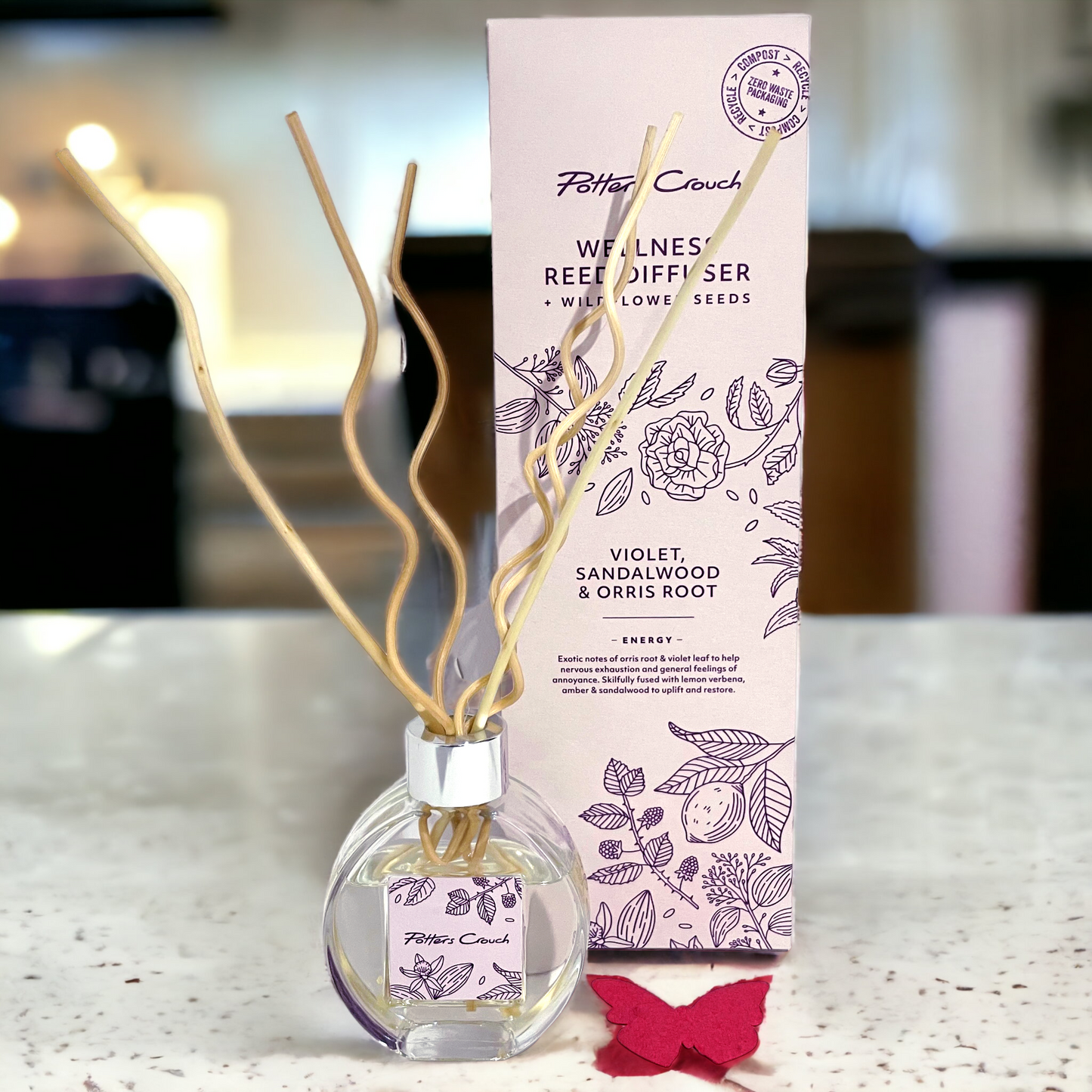 Violet, Sandalwood & Orris Root Wellness Reed Diffuser