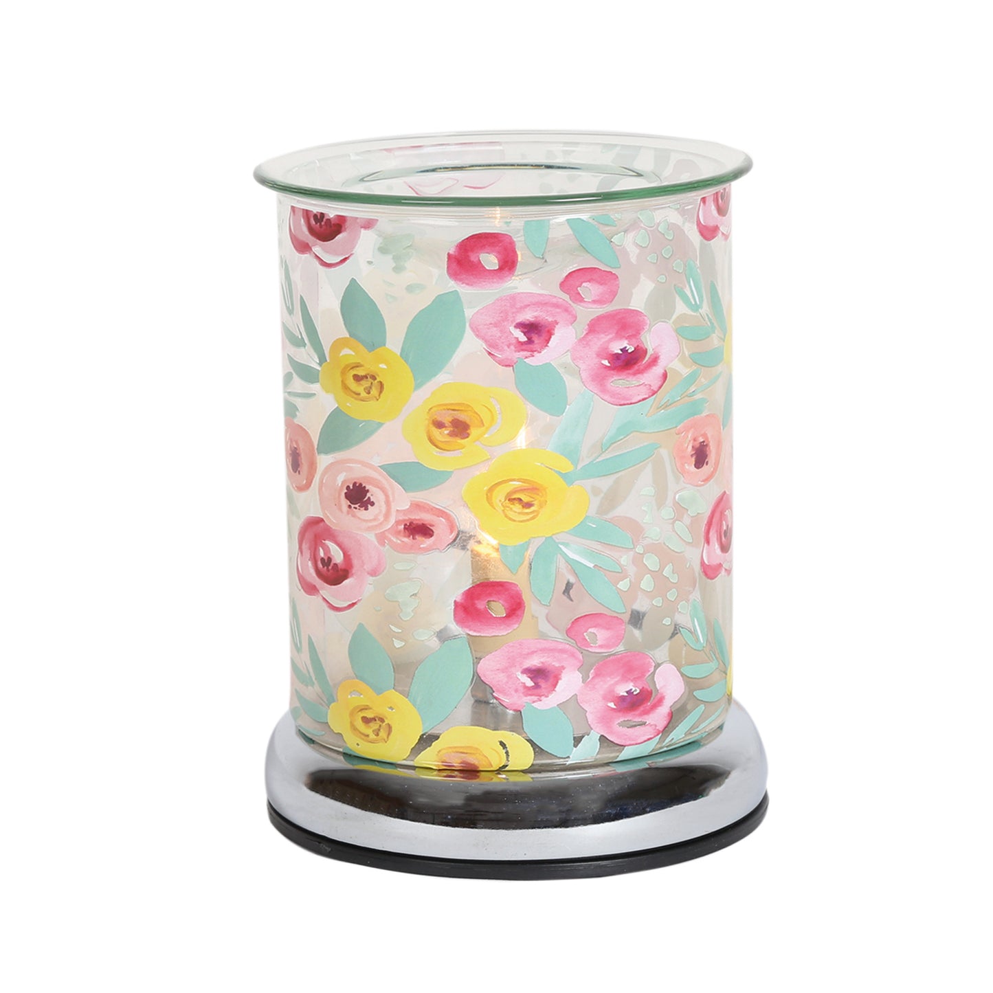Floral Watercolour Electric Wax Melt Warmer + Three Free Melts