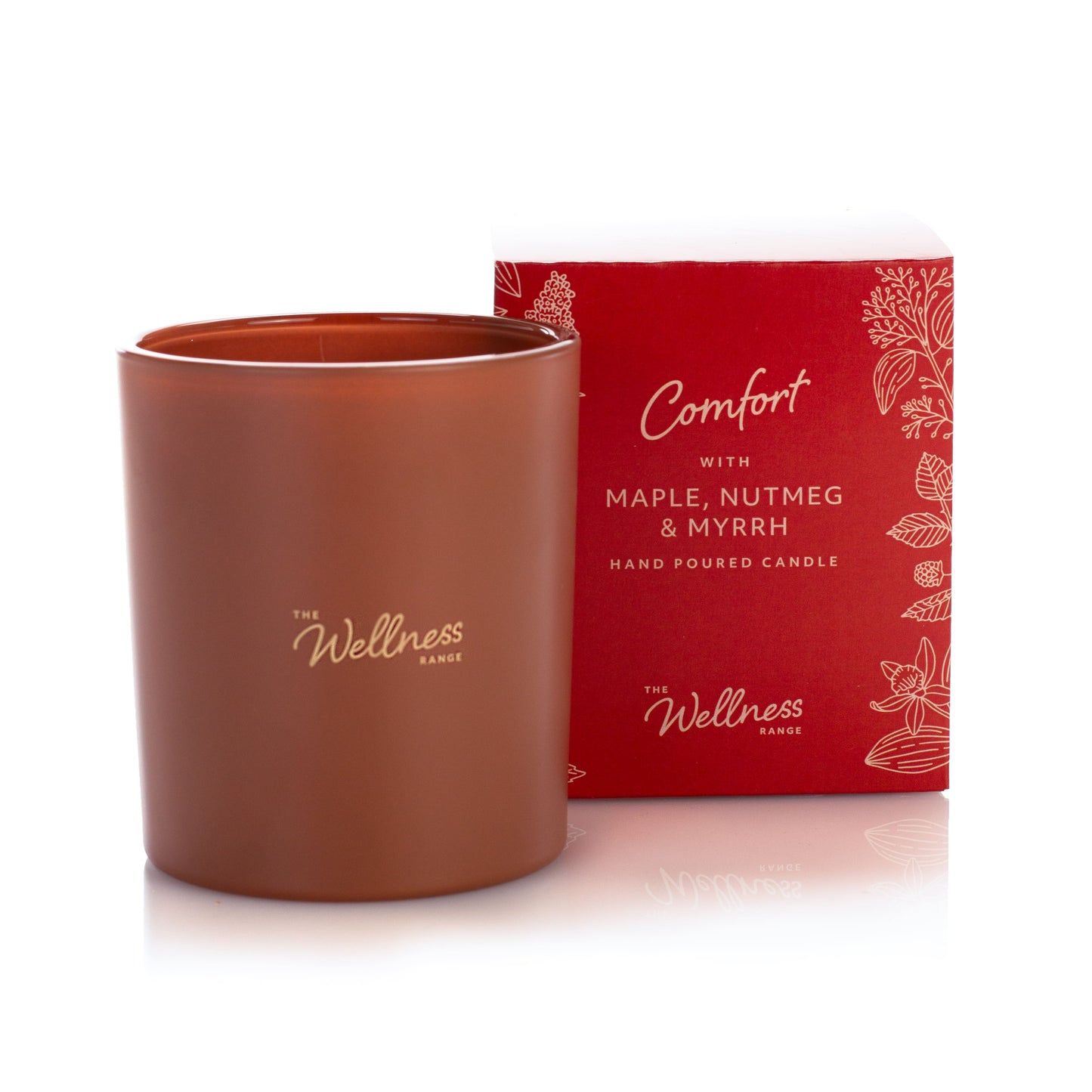 Comfort Wellness Glass Candle with Maple, Nutmeg & Myrrh