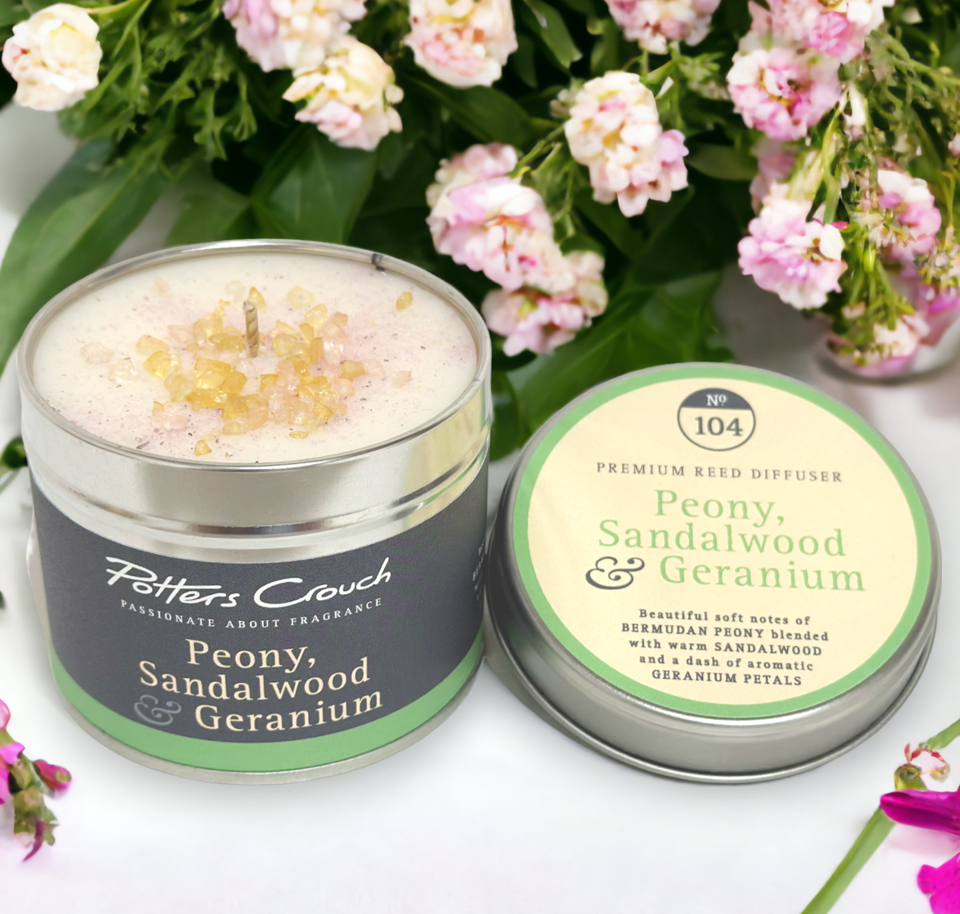 Peony, Sandalwood & Geranium Candle